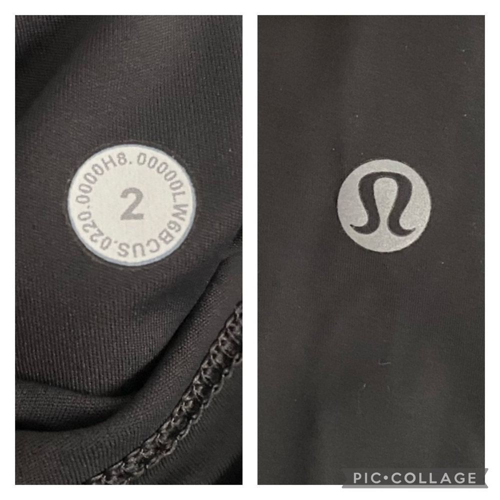 Lululemon Fast and Free Crop II 19" *Non-Reflective Graphite Grey Nulux Size 2 - Picture 13 of 14